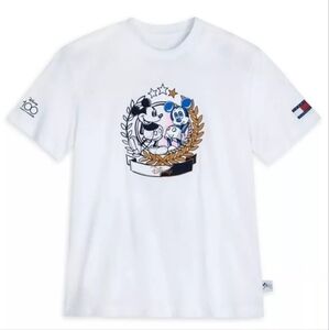 Tommy Hilfiger Disney Mickey Mouse Crest Shirt DISNEY100 Year Celebration Sz MED